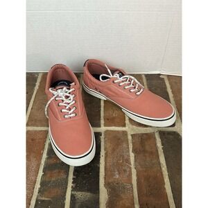 Sperry Top-Sider Striper II CVO Sneakers Men's Sz 13  Coral / Pink Canvas Shoes